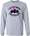CATWOMAN Youth & Adult Long Sleeve Sport Grey Long Sleeve Tee