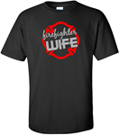 Firefighter Wife T-shirt GLITTER DESIGN Firefighter Wife Tee 